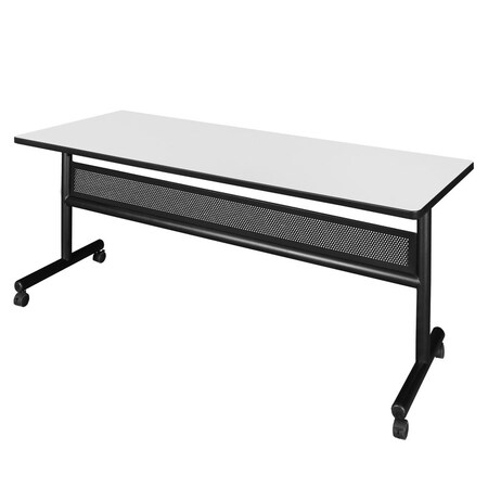 Regency Kobe Flip Top Tables, 72 W, 30 L, 29 H, Wood, Metal Top, White MKFTM7230WH